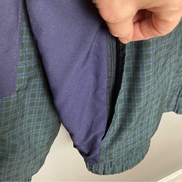 90s Vtg Forrester’s Windbreaker XL Gore-Tex glen plaid made in Oregon blue green - Picture 8 of 16